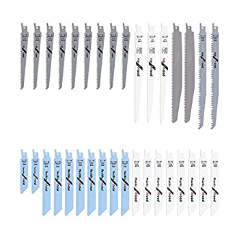 yÁzJAINGU Jig Saw Blade 32 pcs Jigsaw Blades Set for Wood Cutting Saw Power Tool Saw Blade Reciprocating Saw Blades