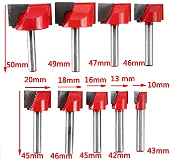 6 ミリメートル表面プレーニング底クリーニング木材フライス CNC カッター彫刻ナイフシャンクルータービット木工ツール 10-32 ミリメートル-16mm