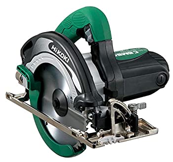 【中古】HiKOKI(ハイコーキ) 丸のこ ブレーキ付 刃径165mm アルミ製ベース AC100V 1050W LEDライト チップソー付 グリーン C6MB4