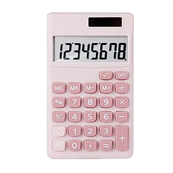 【中古】figatia 学校会社のビジネス大人の子供のための8桁の電卓LCDディスプレイ, ピンク