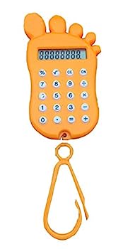 【中古】学生用のミニポータブルフィート形状基本的なかわいい電卓、オレンジ