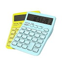 【中古】電卓 2電卓アラームクロックのリマインダータイムディスプレイ計算機12ビットボイスビッグボタン電卓ビッグスクリーン計算機 オフィスミーティン
