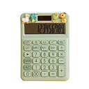 【中古】実用的なソーラー電卓10桁のポータブル電卓学校のホームオフィス用のかわいいオフィス電卓(グリーン)(3)