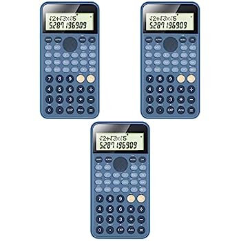 【中古】NUOBESTY 3 個グラフィック ブルー科学ホーム ポータブル コンテスト学校デスクトップ学生物理会計大学機能電卓化学オフィス電子ディスプレイ
