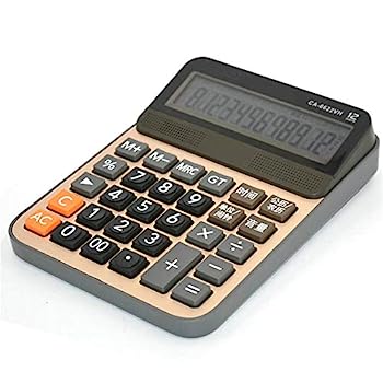 【中古】電卓 オフィスデスクトップ電卓搭載大画面バッテリーと音声電卓日付時刻表示アラーム電卓 ビジネス電卓 (Color : Yellow, Size : One size)