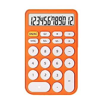 【中古】電卓 12桁の計算機大画面超薄型金融オフィス会計計算機用 (Size:Free Size; Color:Orange)