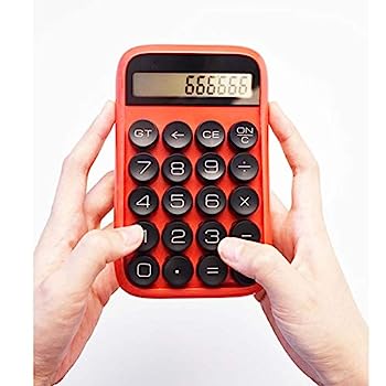 電卓 キーボード電卓ドットドット機械のラップトップコンピュータのオフィス学生女性 オフィス用品 (色 : Red, Size : 14.8x9.2cm)
