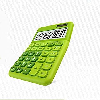 樂天商城 - 【中古】電卓 電卓かわいいデスクトップ小型10桁ソーラー電卓ビジネスとオフィス電卓 オフィス、学生、仕事用 ビジネス用 家計用 (色 : 緑, Size : 14.9x