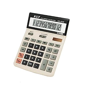 楽天AJIMURA-SHOP【中古】電卓 デスクトップ計算機12桁の表示学習オフィスの太陽電卓大画面大きなボタンデュアル電源計算機調整可能な計算機デスクトップ （Color : White）