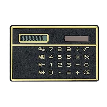 【中古】デスクトップ学生電卓、タッチスクリーンクレジットカードデザインの8桁超薄型太陽光発電電卓ビジネススクール用ポータブルミニ電卓（B）