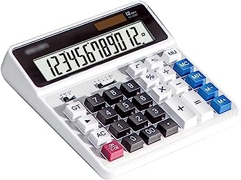 【中古】デスクトップオフィス電卓 電卓 12桁電卓 大型ディスプレイ画面、機密性の高い大きなコンピューターキーを備えた標準機能のデスクトップ電卓、デ