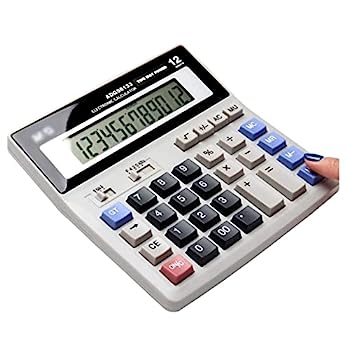 【中古】DEPILA 電卓 耐久性のある電卓 電卓 12桁の大型LCDディスプレイハンドヘルド、日常および基本的なオフィスデスクトップ電卓用 けいさんき