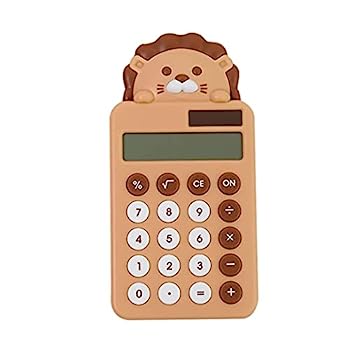 樂天商城 - 【中古】デスク電卓、オフィス電卓、ポケット電卓、クリエイティブなライオンの形の電卓、かわいいポータブルソーラー電卓、子供の学生電卓、毎日のオフ