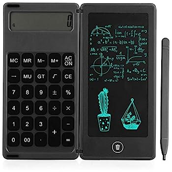 【中古】GFHFG 電卓 メモ帳 6インチ LCD ライティングタブレット デジタル描画パッド スタイラスペン付き 消去ボタンロック機能 ブラックのサムネイル