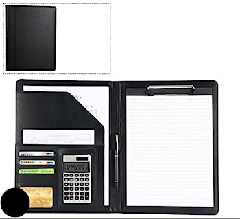 【中古】ビジネスノートメモ帳 A4 システム手帳 ペンホルダー付き ページ バインダー 高級合成PU かば..