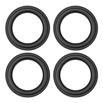 【中古】uxcell ラバーエッジ 外径110mm ブラック ゴム サラウンドリング交換 スピーカー修理DIY 4個入り