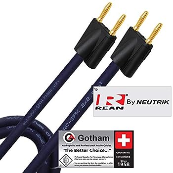 【中古】【未使用未開封】Gotham GAC-SPK 2フィート x 2.5mm? (ブルー) 13AWG (2.5mm?) 同軸スピーカーケーブル Neutrik-Rean NYS508-Bゴールドデュアルバナナプラグ付