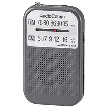 【中古】オーム電機 AudioComm AM/FMポケットラジオ グレー RAD-P132N-H 03-5522 OHM