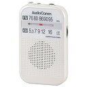 【中古】オーム電機 AudioComm AM/FMポケットラジオ ホワイトRAD-P132N-W 03-5521