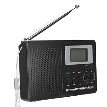 【中古】CS?106ポータブルラジオ ミニFM/AM/SW/MW/LW/TVフルバンド受信機ラジオニュース エンターテインメントを知るための3.5MMイヤホン付き世界放送ラ