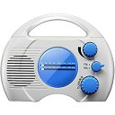 【中古】ミニポータブルシャワーラジオAMFM防水シャワーラジオ内蔵スピーカー調節可能な音量ハンギングミュージックラジオホームビーチ用トップハンドル