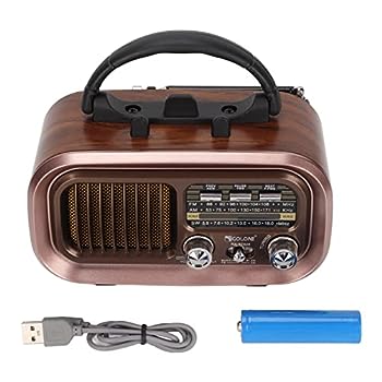 【中古】【未使用未開封】RXBT628ポータブルビンテージラジオスピーカー、FM AM SW 3バンド多機能カードラジオプレーヤー、外部アンテナ付き、屋内および屋外用