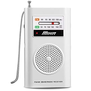 【中古】MIKA AM FMラジオ バッテリー式ラジオ ポータブルポケットラジオ インドア/アウトドアでの使用に最適 トランジスタラジオ ヘッドフォンジャック