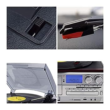 【中古】ポータブルラジオ テープ/CD/USB/SD再生機能付き多機能リモートコントロールビニールレコードプレーヤーとスピーカーターンテーブル 3Dプレーヤー (Color : Black)【メーカー名】【メーカー型番】【ブランド名】KOV...