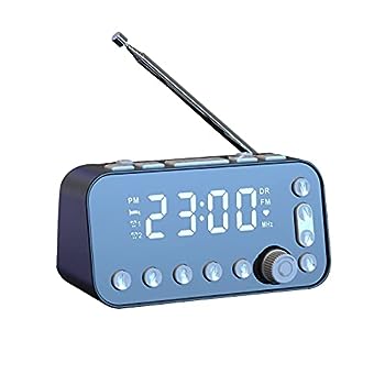 【中古】目覚まし時計ラジオ、デュアルUSB DAB/FM VHFラジオ付きベッドサイドデジタル目覚ましLED時計大画面LEDプロジェクション時計、LED時計ラジオ