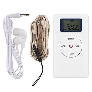 【中古】ポータブルラジオ、日常使用のためのストラップ付きABSイヤホンデジタルラジオリアバックル