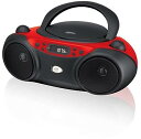 yÁzCD PLYR BOOMBX BLK/RED