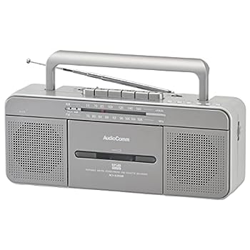【中古】オーム電機 AudioComm ポータブルラジカセ ステレオラジオカセットレコーダー USB再生・録音対応 RCS-SU950R 07-8925 OHM グレー 幅290×高さ116