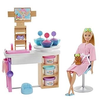 yÁzBarbie GJR84 Face Mask Spa Day Playset