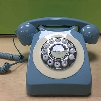 【中古】アンティーク電話コード付き固定電話ビンテージクラシックロータリーダイヤルファッションの自宅電話ビジネス電話ホームオフィスの装飾固定電話