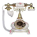 【中古】固定電話電話アンティーク電話ダイヤルヨーロッパクラシックコード付きメイン電話レトロ樹脂ヴィンテージ固定電話金属オフィスクラフトデスク固(2)