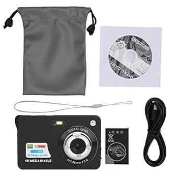 【中古】8倍ズームデジタルカメラ、5 MPデジタルカメラキット、屋外写真用LCDディスプレイ写真撮影カメラ(黒)