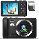 【中古】デジカメ4Kデジタルカメラ コンパクトカメラ 30FPS 44MP YouTubeカメラAFオートフォーカス 2.4インチ 充電式 16倍デジタルズーム 初心者向けクリ