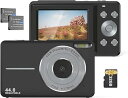 【中古】デジカメ 1080P 44MP デジタルカメラ コンパクトカメラYouTubeカメラ オートフォーカス 2.5インチ 16倍デジタルズーム 32GB 初心者向けクリスマ(2)