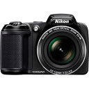 【中古】ニコン Coolpix L340 20.2 MP デジタルカメラ 28倍光学ズーム 3.0インチ液晶ディスプレイ (ブラック)