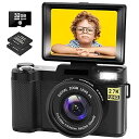 【中古】RRGEAR 2.7K デジタルカメラ 写真用Vlogカメラ 30MPデジタルカメラ フラッシュライト付き 3インチフリップスクリーン Vlogビデオカメラ YouTube