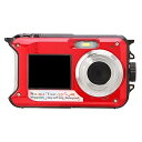 【中古】UPQRSG水中カメラ,フルHD 2.7K 48MPデジタルカメラ,10ft防水水中デジタルカメラ,16Xデジタルズームフロントリアダブルスクリーン防水...