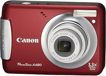 【中古】Canon デジタルカメラ PowerShot (パワーショット) A480 レッド PSA480(RE)