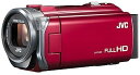 【中古】JVCKENWOOD JVC ビデオカメラ EVERIO 内蔵メモリー32GB レッド GZ-E765-R(2)