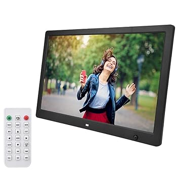 【中古】電子デジタルフォトフレーム 15.4インチ写真フレーム モーション検出センサー 1280 * 800解像度 ビデオ再生/画像再生/アラームクロック/カレンダ