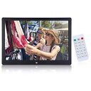 【中古】デジタルフォトフレーム 15.4インチ HD 1280 * 800解像度 デジタル写真画像フレーム 写真 動画 音楽再生 時計 カレンダー アラーム機能付き 電子