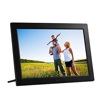 【中古】デジタルフォトフレーム 13インチ IPS 広角視野 自動回転、1080P 解像度 卓上＆壁掛け可能 写真/動画/音楽再生/スライドショー/時計/カレンダー/