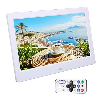 【中古】電子写真アルバム、家族向けデジタルフォトフレーム110?240V多機能(白い)