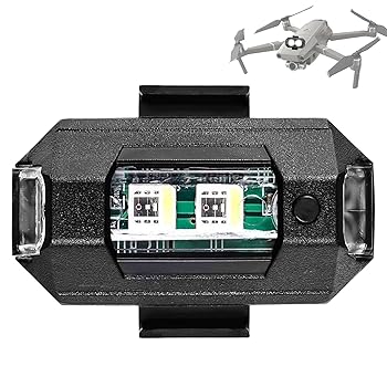 【中古】LED航空機ストロボライト | 3色の衝突防止ドローン照明 - キャンプ、釣り、ハイキング、サイクリング用の長いバッテリー寿命高視認性軽量ミニス