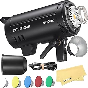 【中古】Godox DP1000III-V DP1000IIIV 1000Ws プロフェッショナルスタジオストロボフラッシュライト,2.4G Xシステム、Bowensマウント、30W LEDモデリン
