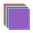【中古】8色/セット 透明ジェルフィルター 30×30cm/12インチ カラーオーバーレイ 着色補正ジェル ライトフィルター プラスチックシート LEDライトスタジ